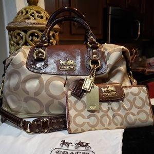 Coach Madison Signature Series Bag & Wallet